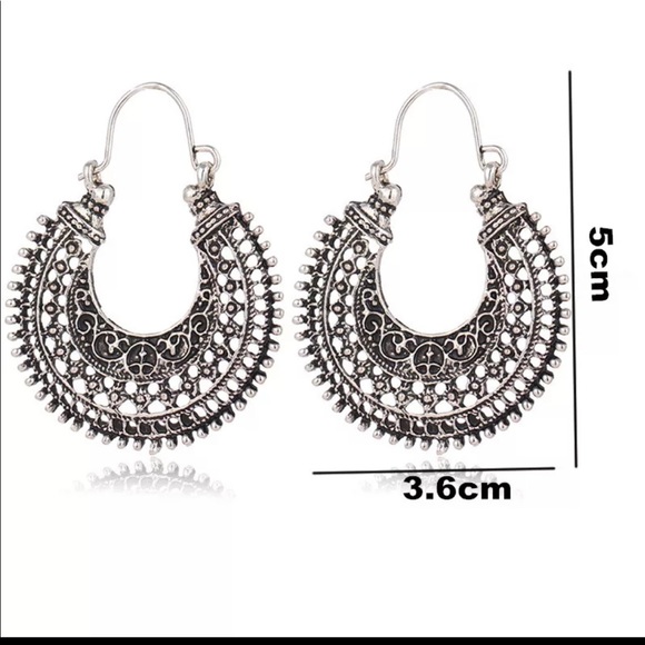 Ethnic Drop Earring Vintage Women Bohemia Dangle Earrings - Picture 4 of 4